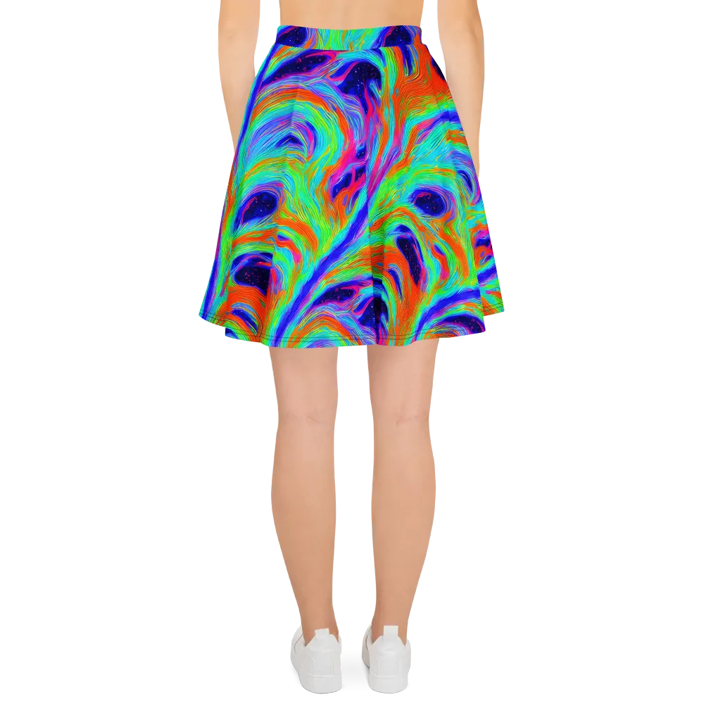 Rainbow Maelstrom on Skater Skirt — Back