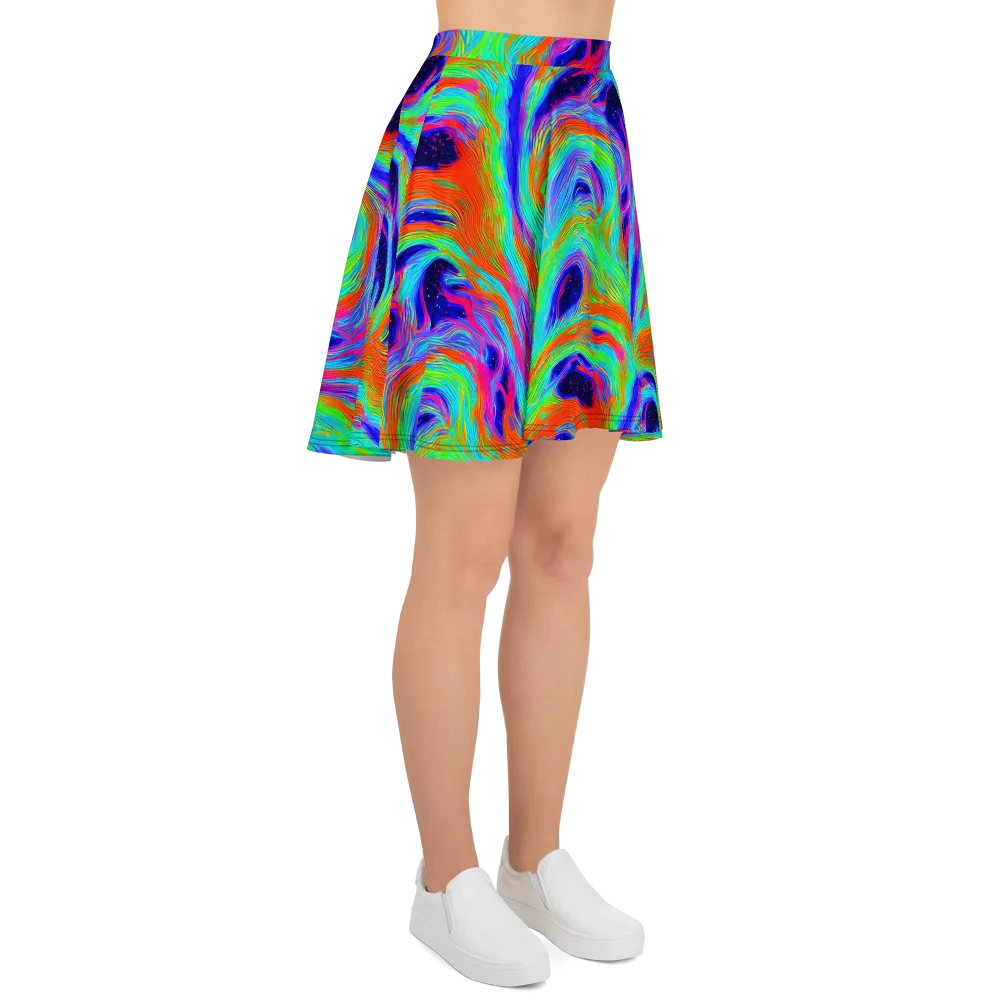 Rainbow Maelstrom on Skater Skirt — Right