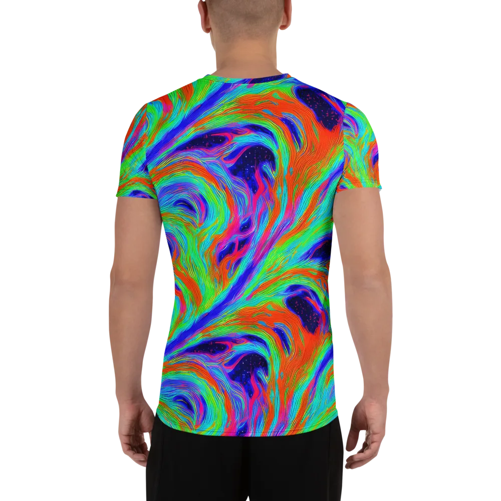 Rainbow Maelstrom on Men's Athletic T-Shirt — Back
