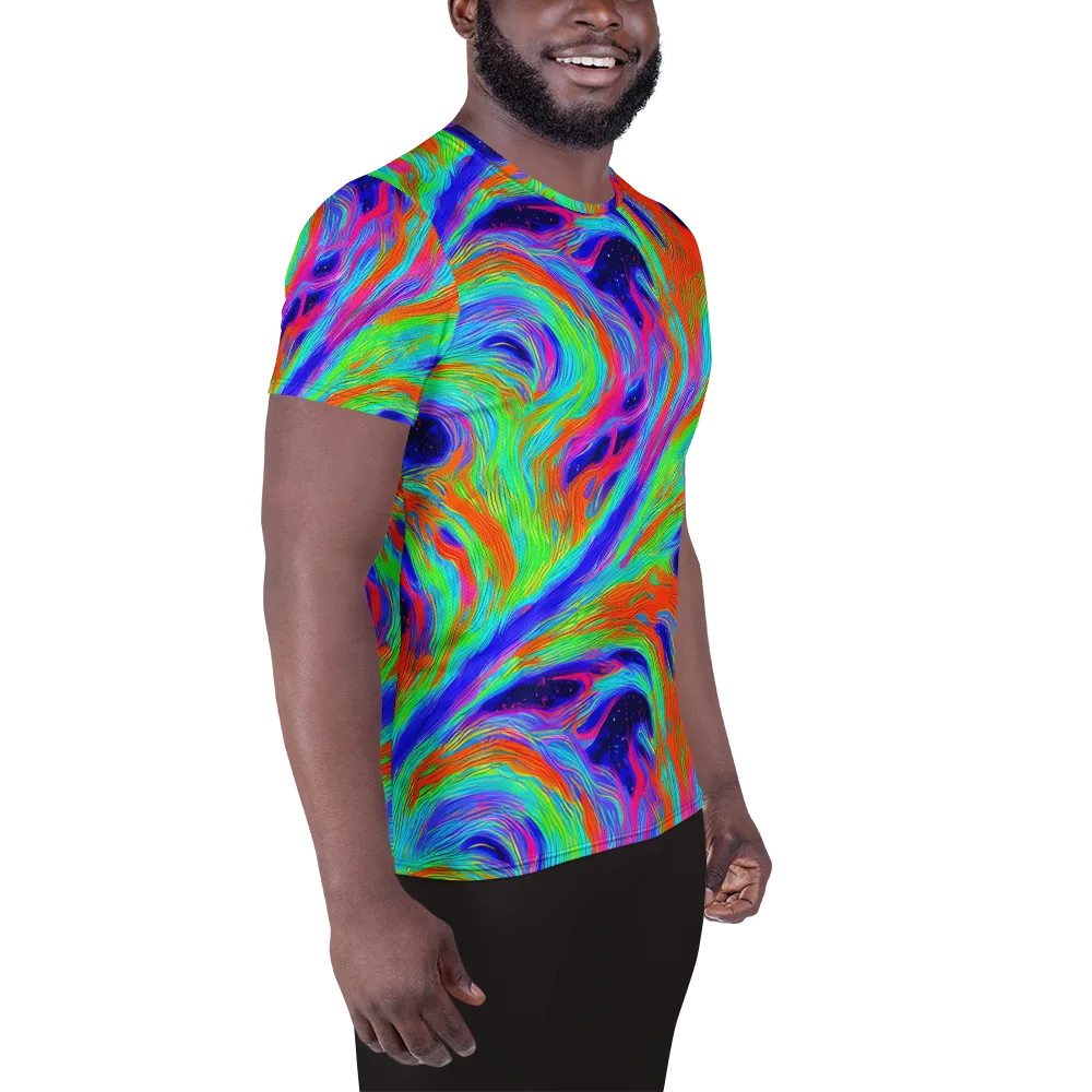 Rainbow Maelstrom on Men's Athletic T-Shirt — Right