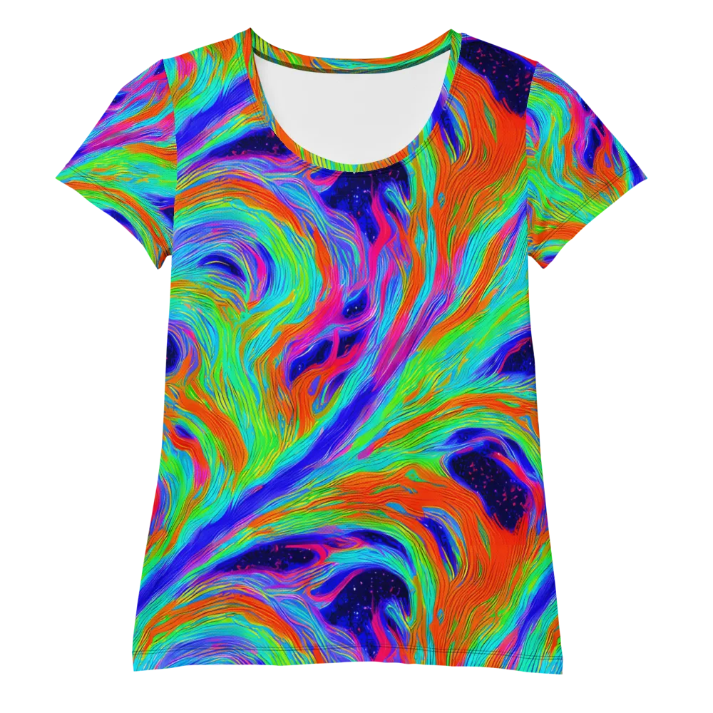Rainbow Maelstrom on Women's Athletic T-Shirt — Front