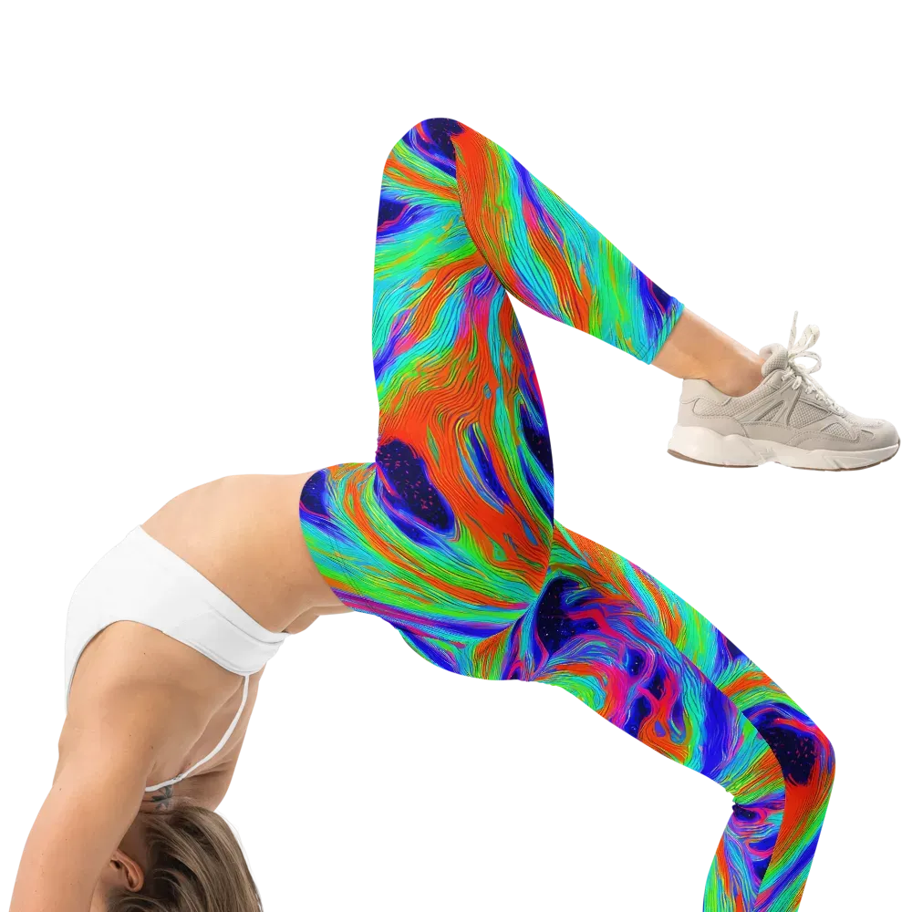 Rainbow Maelstrom on Leggings — Right