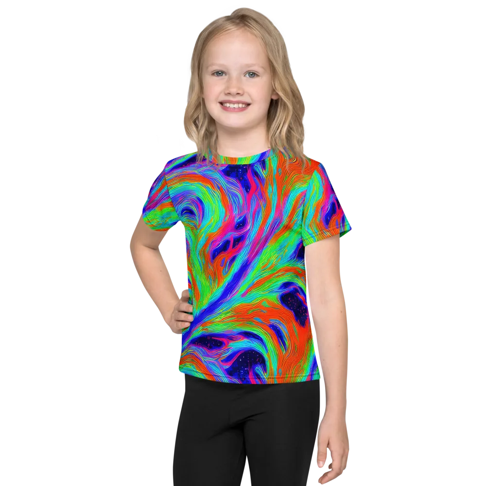Rainbow Maelstrom on Kids Crew Neck T-Shirt — Front