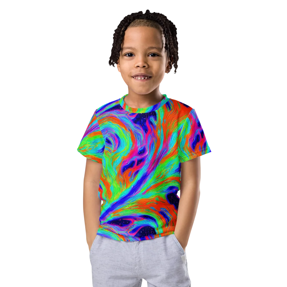 Rainbow Maelstrom on Kids Crew Neck T-Shirt — Front