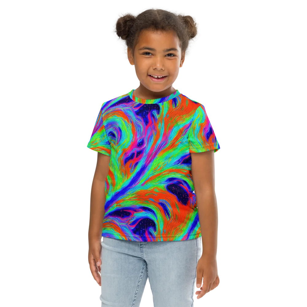Rainbow Maelstrom on Kids Crew Neck T-Shirt — Front