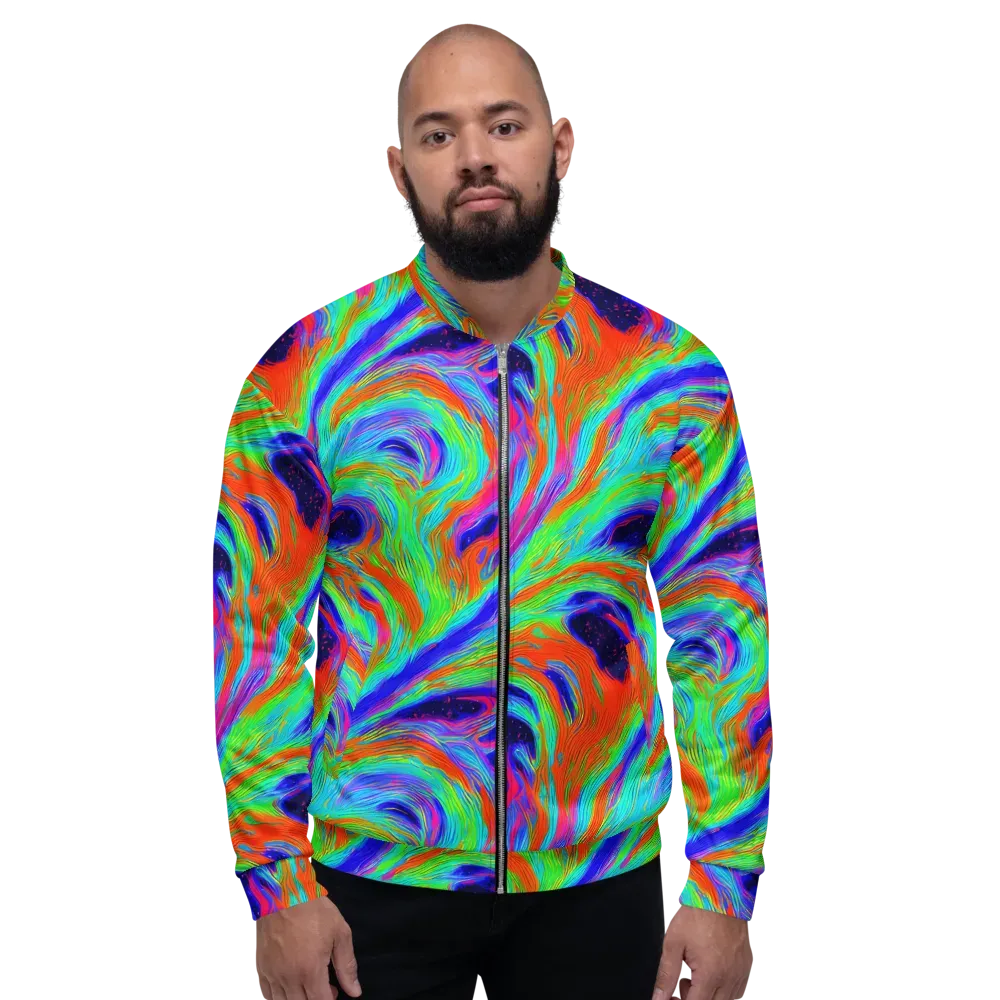 Rainbow Maelstrom on Bomber Jacket — Front
