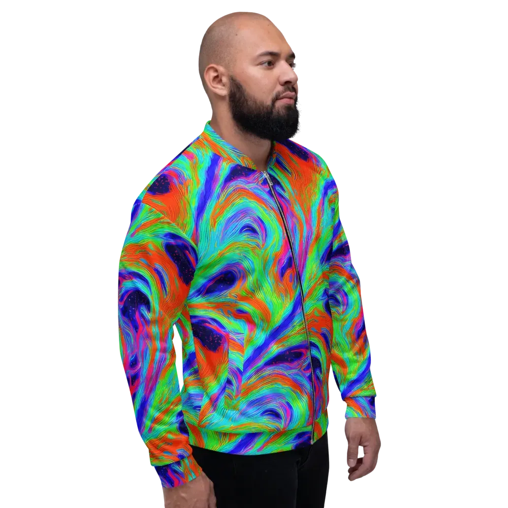 Rainbow Maelstrom on Bomber Jacket — Right