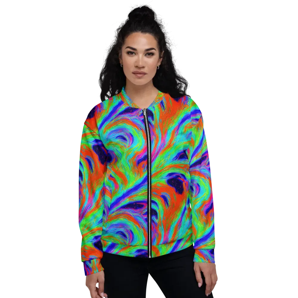 Rainbow Maelstrom on Bomber Jacket — Front