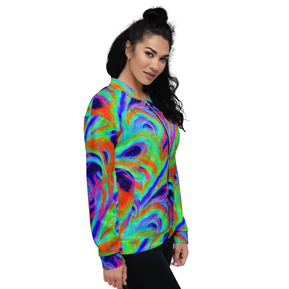 Rainbow Maelstrom on Bomber Jacket — Right