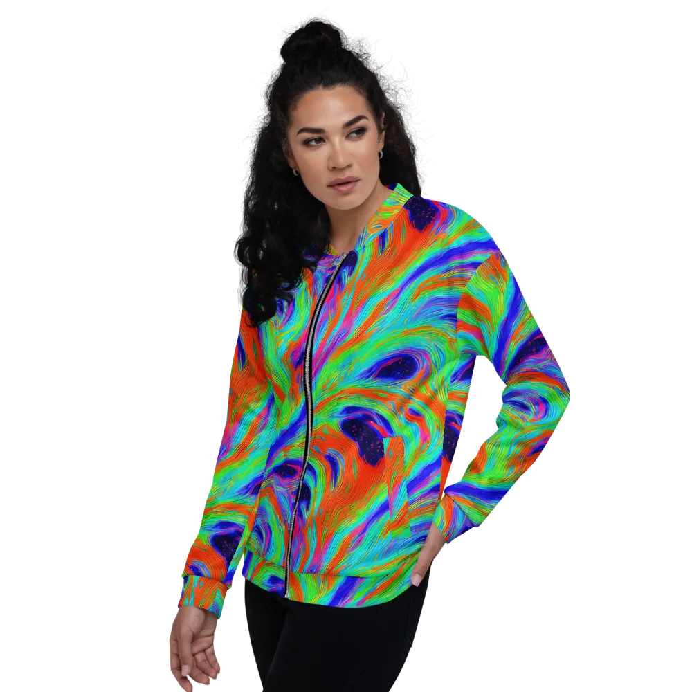 Rainbow Maelstrom on Bomber Jacket — Left