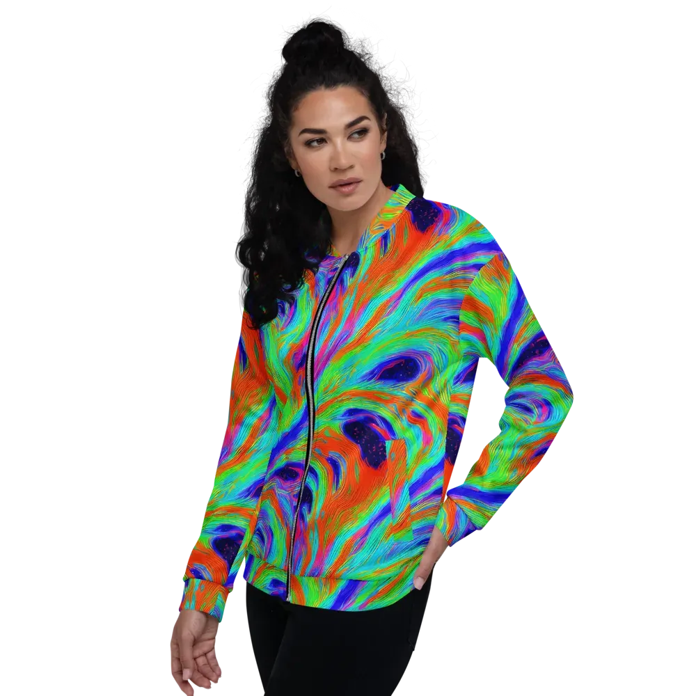 Rainbow Maelstrom on Bomber Jacket — Left