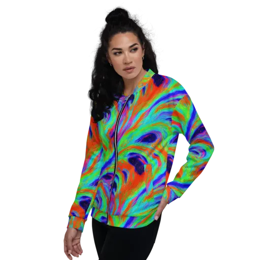 Rainbow Maelstrom on a Bomber Jacket