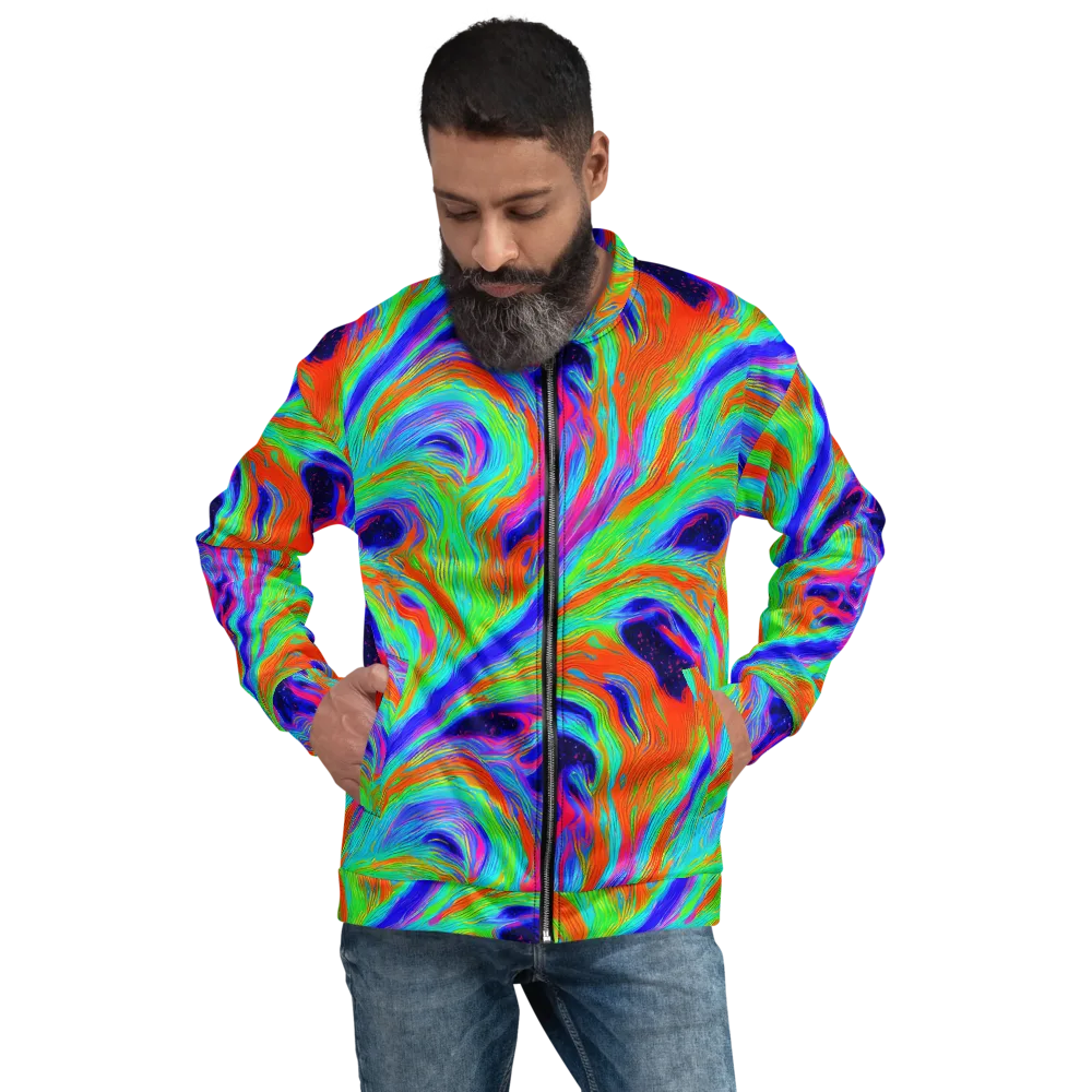 Rainbow Maelstrom on Bomber Jacket — Front