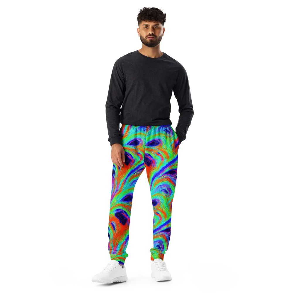 Rainbow Maelstrom on Men's Joggers — Front