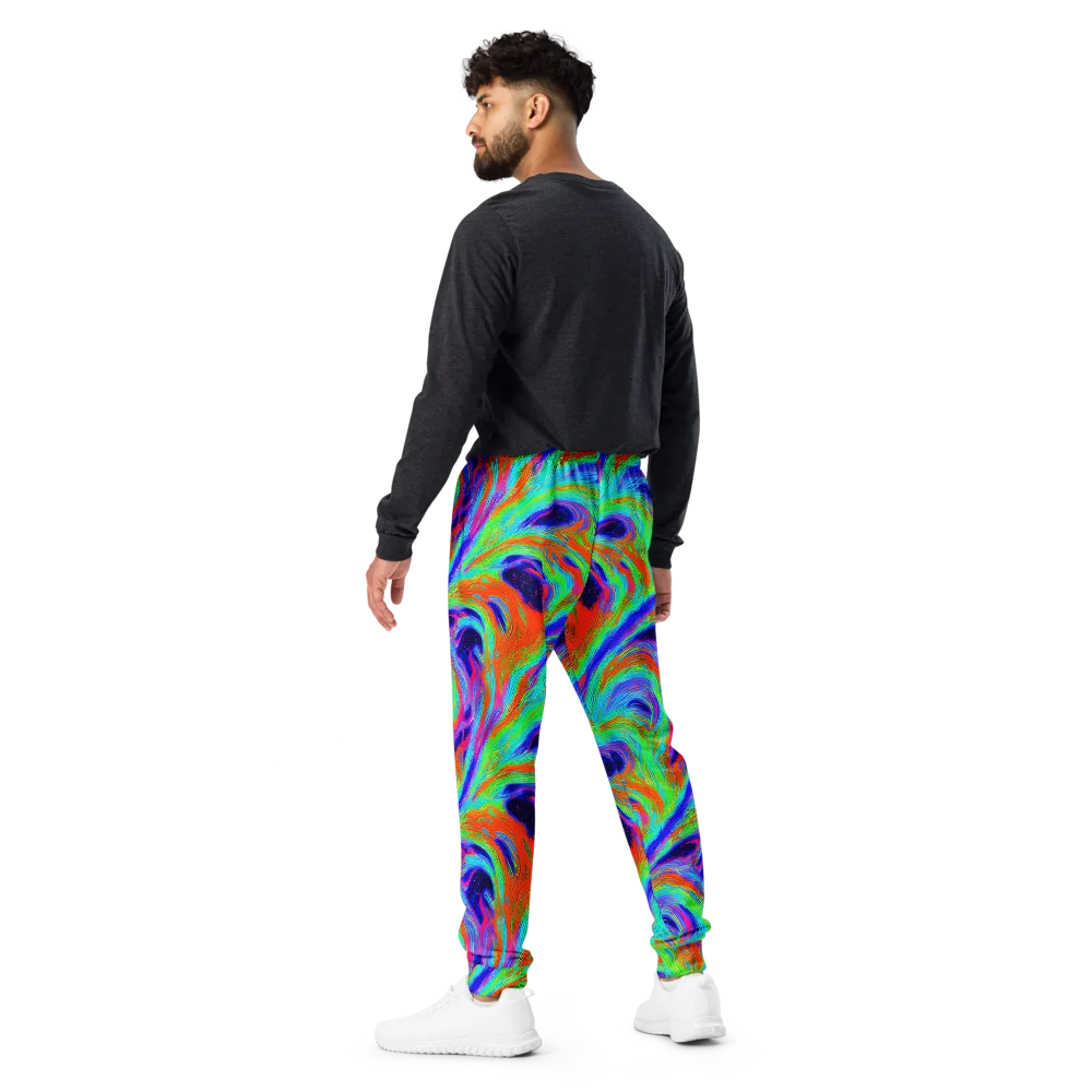 Rainbow Maelstrom on Men's Joggers — Back