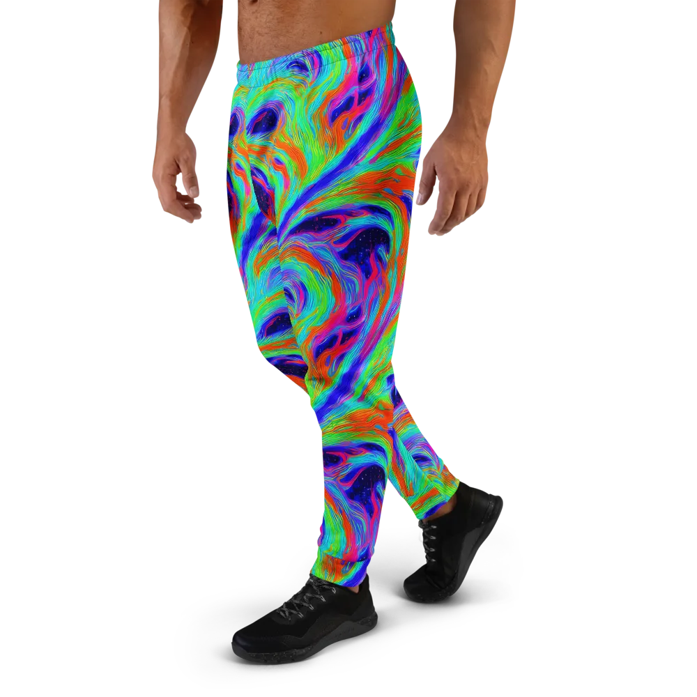 Rainbow Maelstrom on Men's Joggers — Left