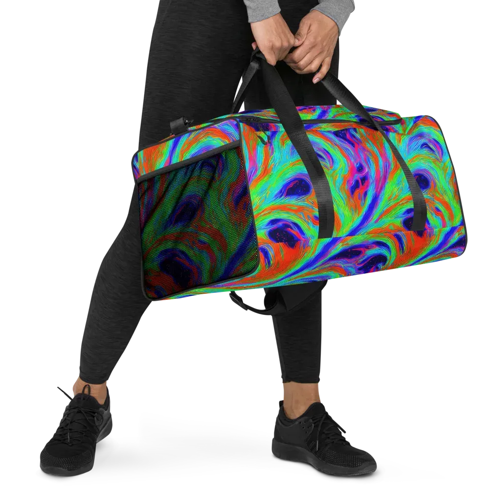 Rainbow Maelstrom on Duffle Bag — Right Front