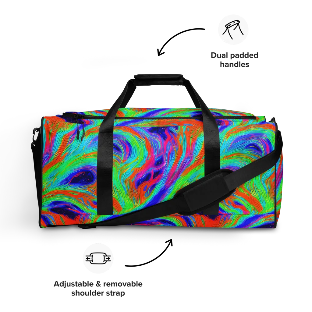 Rainbow Maelstrom on Duffle Bag — Front