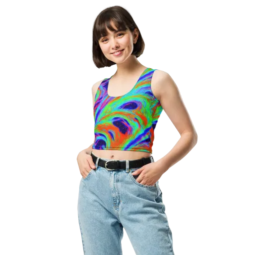 Rainbow Maelstrom on a Crop Top