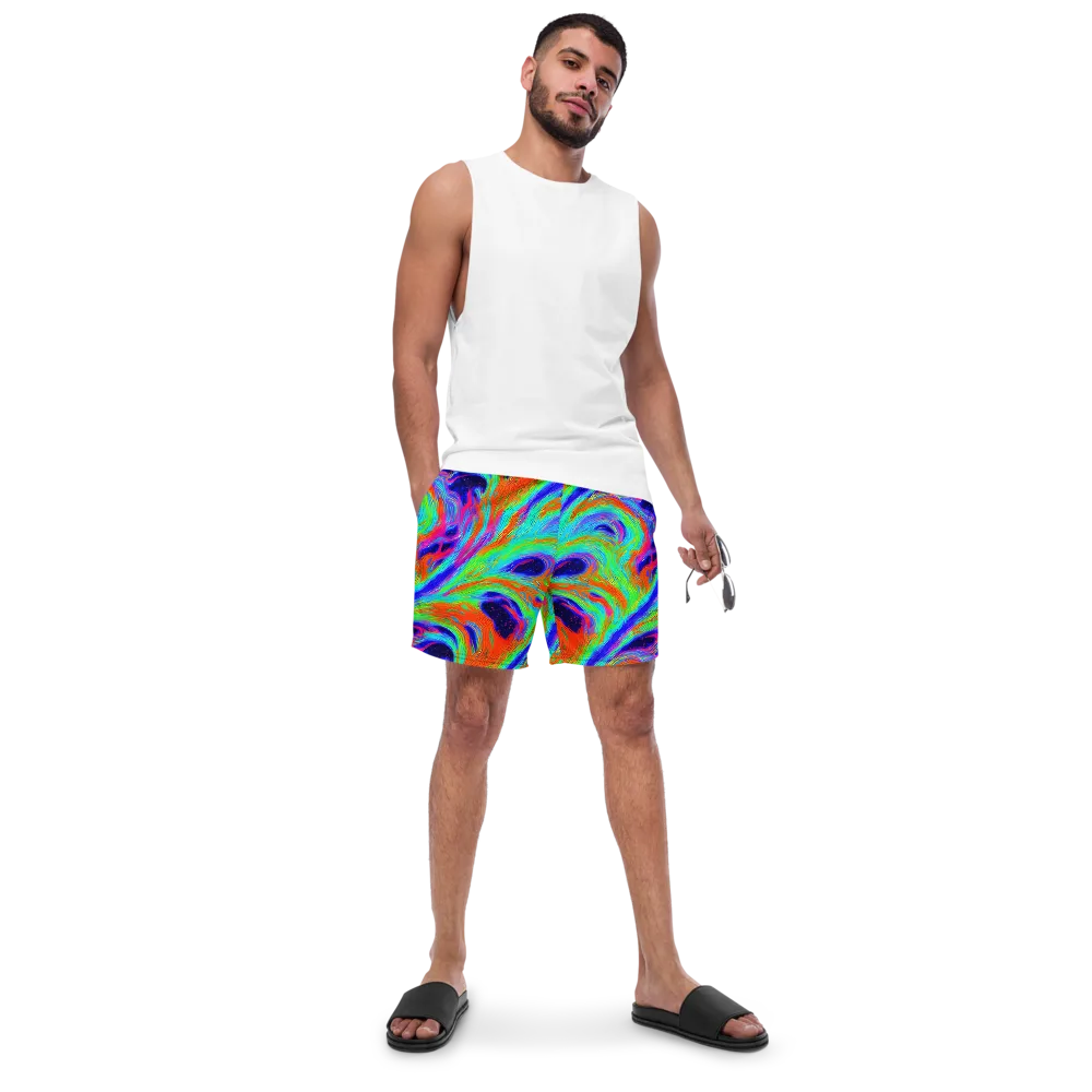 Rainbow Maelstrom on Swim Trunks — Front