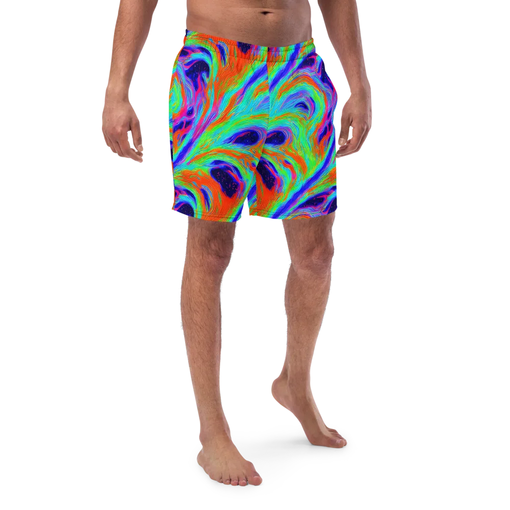Rainbow Maelstrom on Swim Trunks — Front