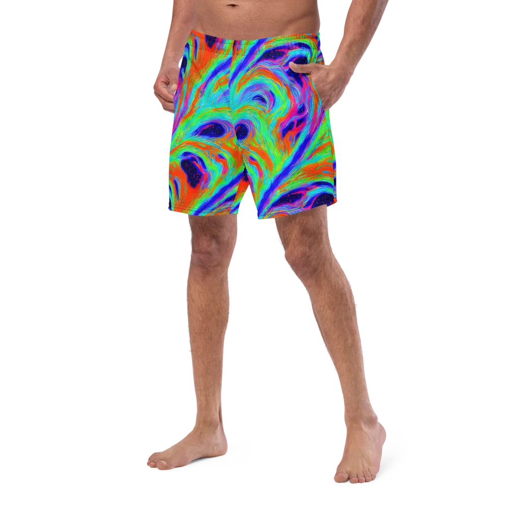 Rainbow Maelstrom on Swim Trunks — Left Front