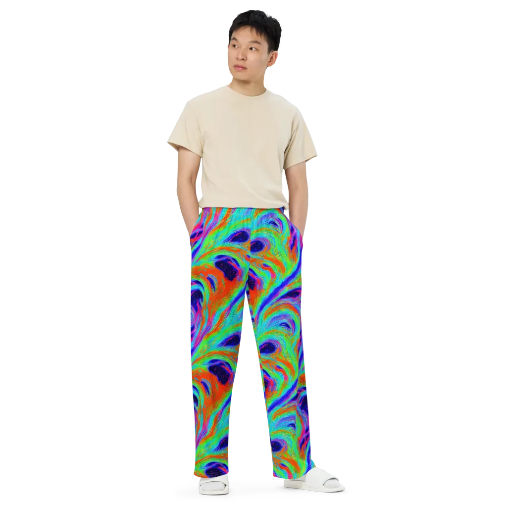 Rainbow Maelstrom on Wide-Leg Pants — Front