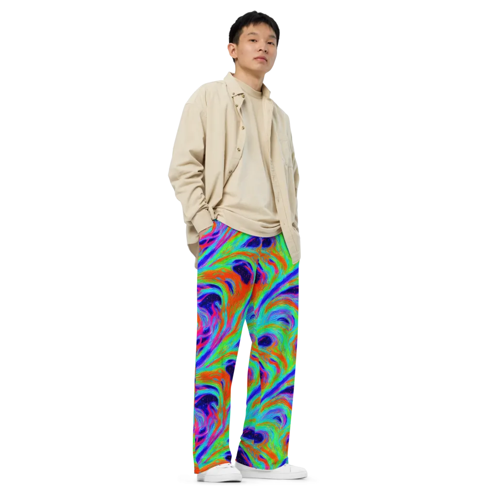 Rainbow Maelstrom on Wide-Leg Pants — Right Front