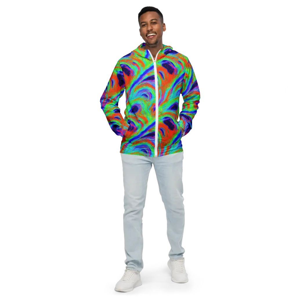 Rainbow Maelstrom on Men's Windbreaker — Front