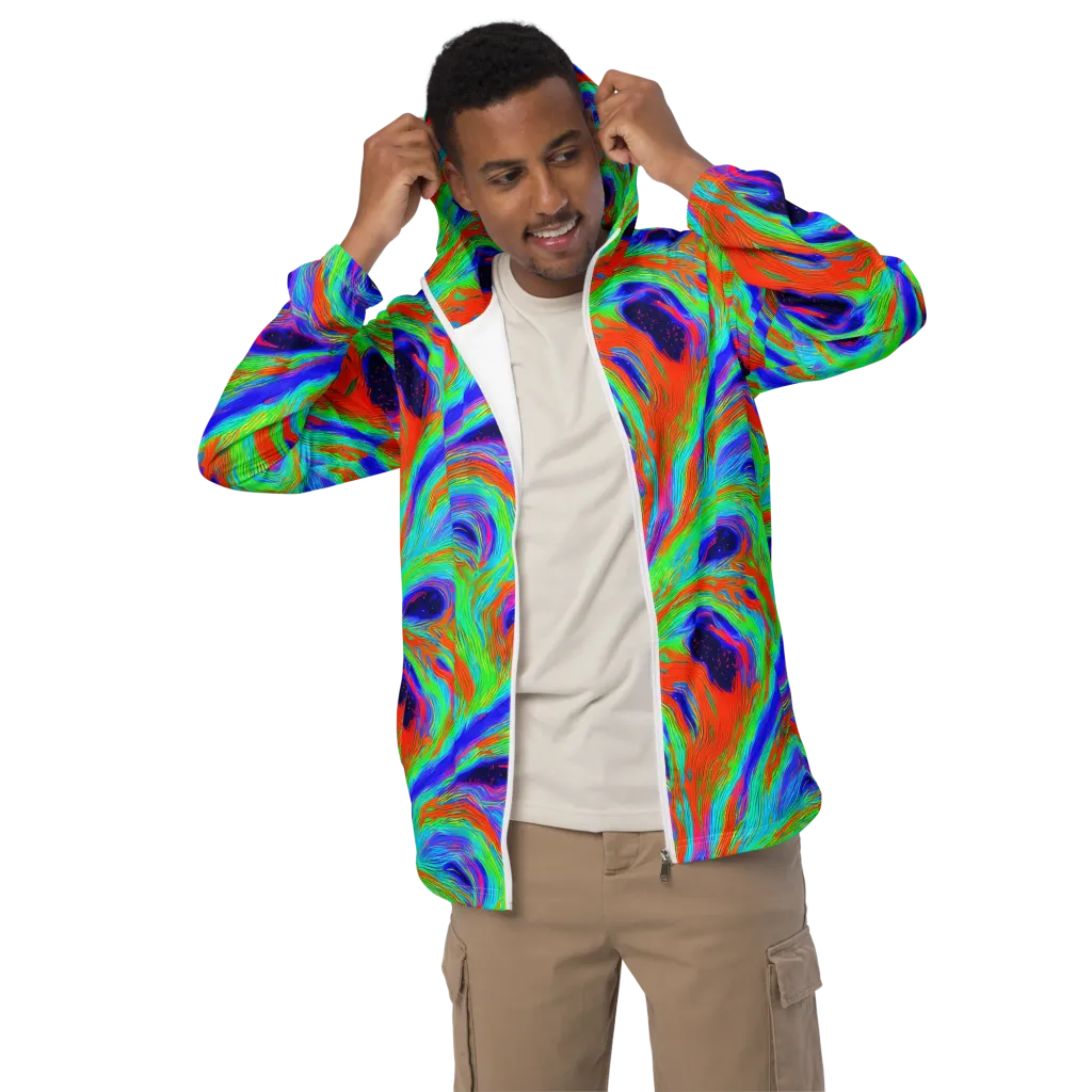 Rainbow Maelstrom on Men's Windbreaker — Front