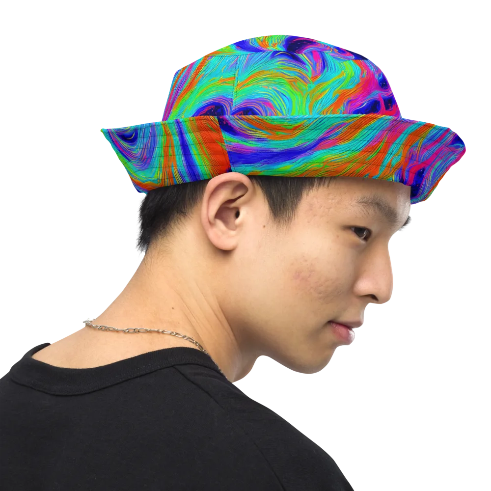Rainbow Maelstrom on Reversible Bucket Hat — Right Outside