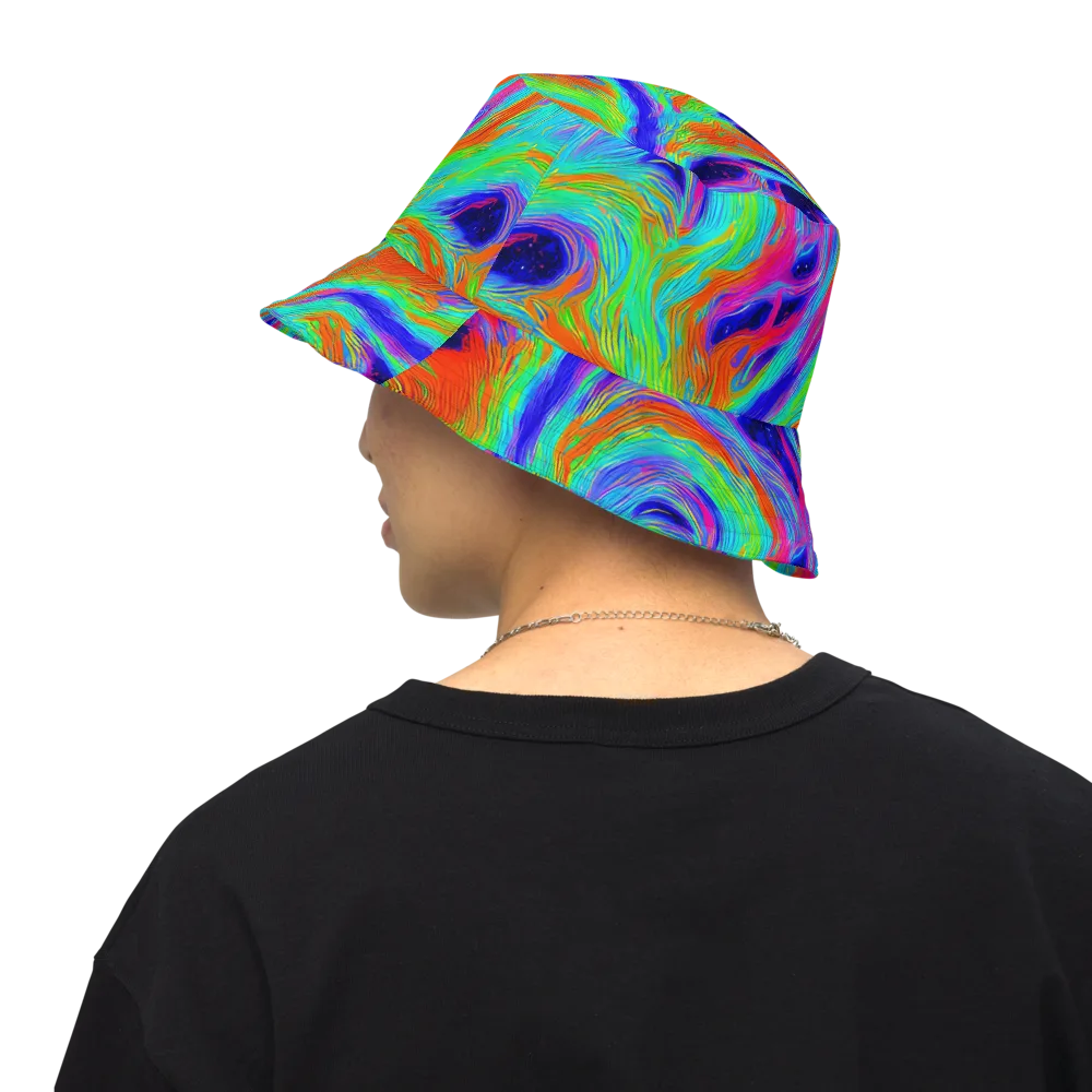 Rainbow Maelstrom on Reversible Bucket Hat — Back Inside