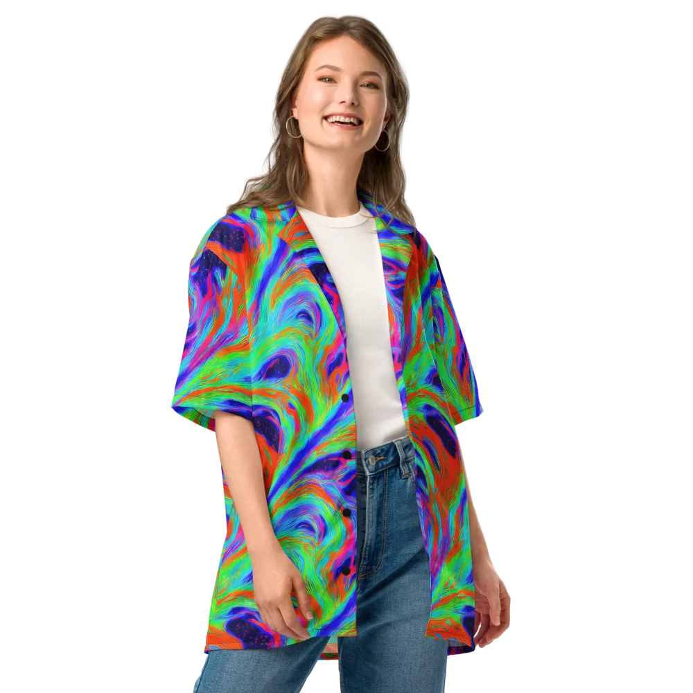 Rainbow Maelstrom on Button Shirt — Front