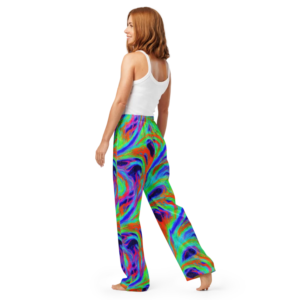 Rainbow Maelstrom on Women's Pajama Pants — Back