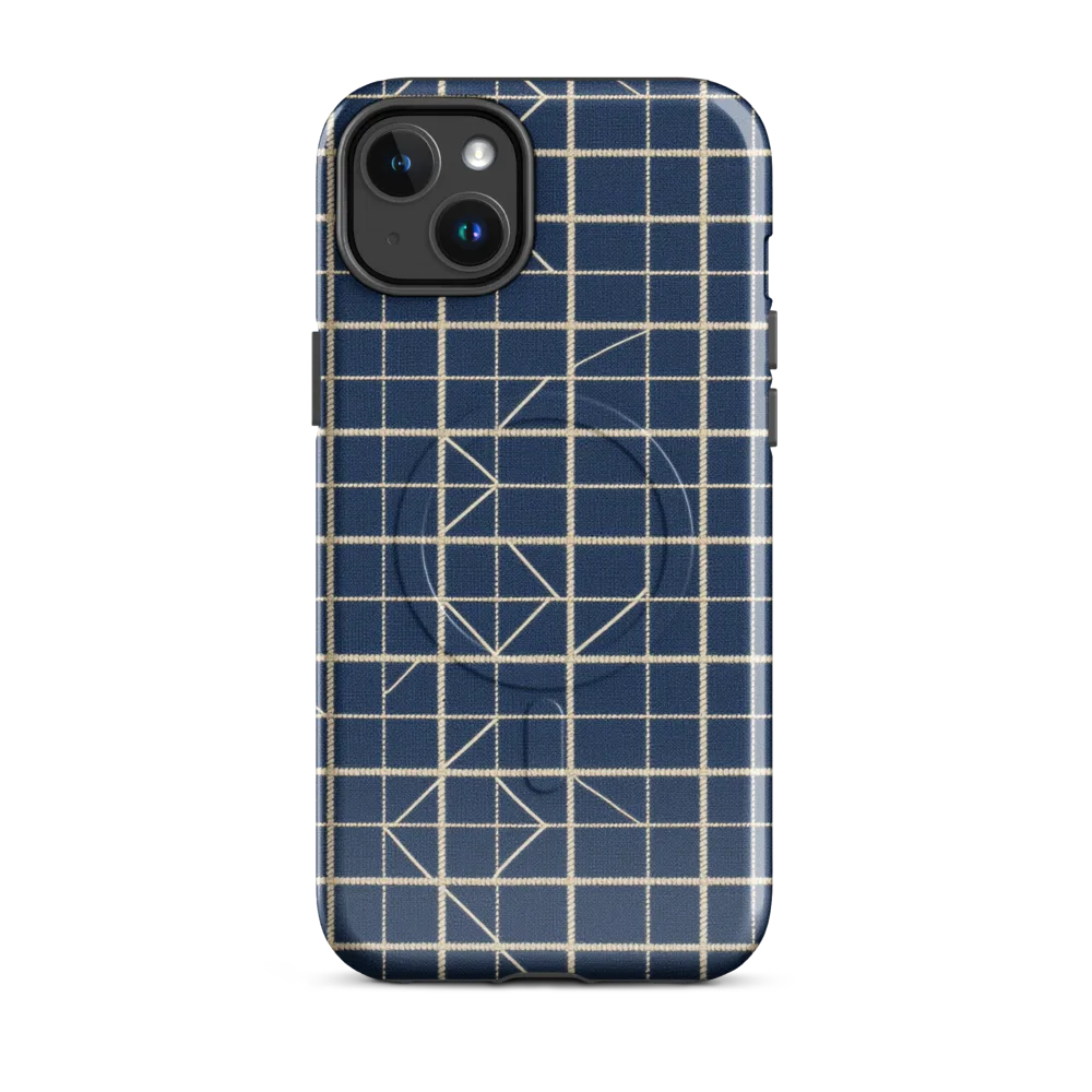 Indigo Lattice on MagSafe Tough Case for iPhone® — Front