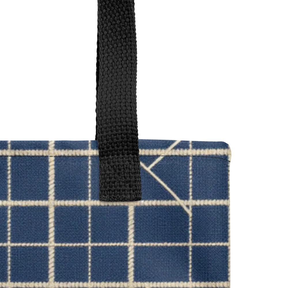 Indigo Lattice on Tote Bag — Product details