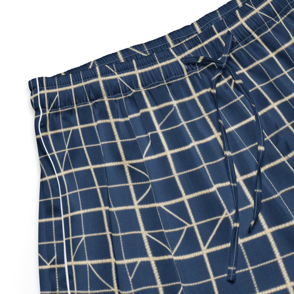 Indigo Lattice on Women's Pajama Shorts — Product details