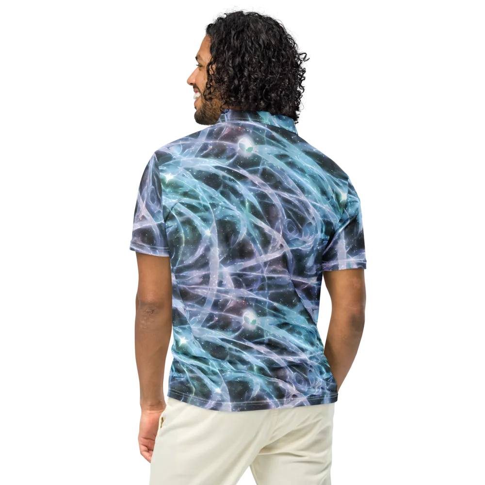 Icelight Drift on Men's Slim Fit Polo Shirt — Back