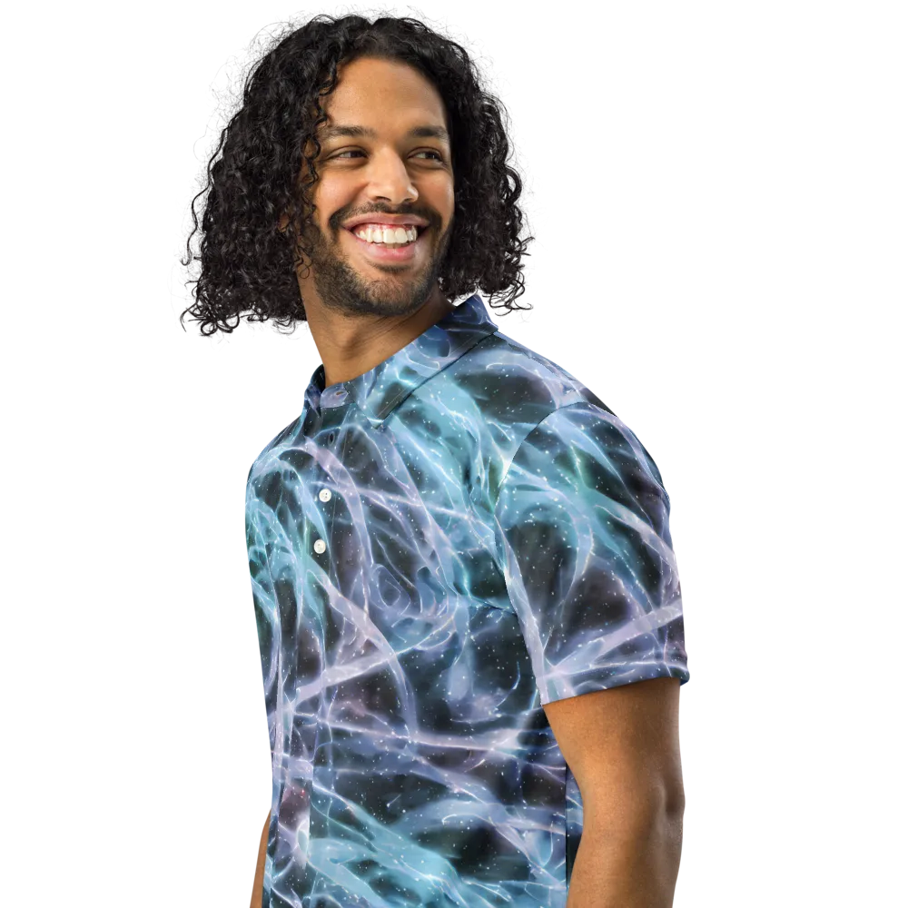 Icelight Drift on Men's Slim Fit Polo Shirt — Left Front
