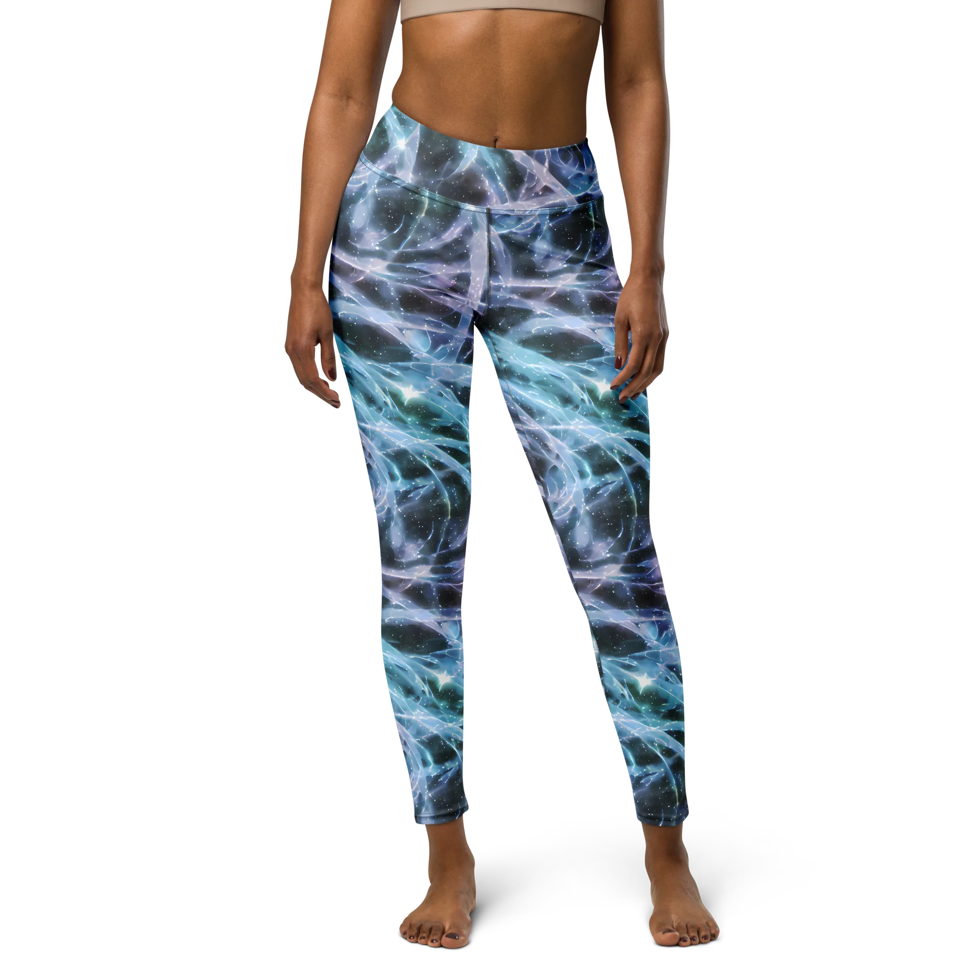 Icelight Drift on Yoga Leggings — Front