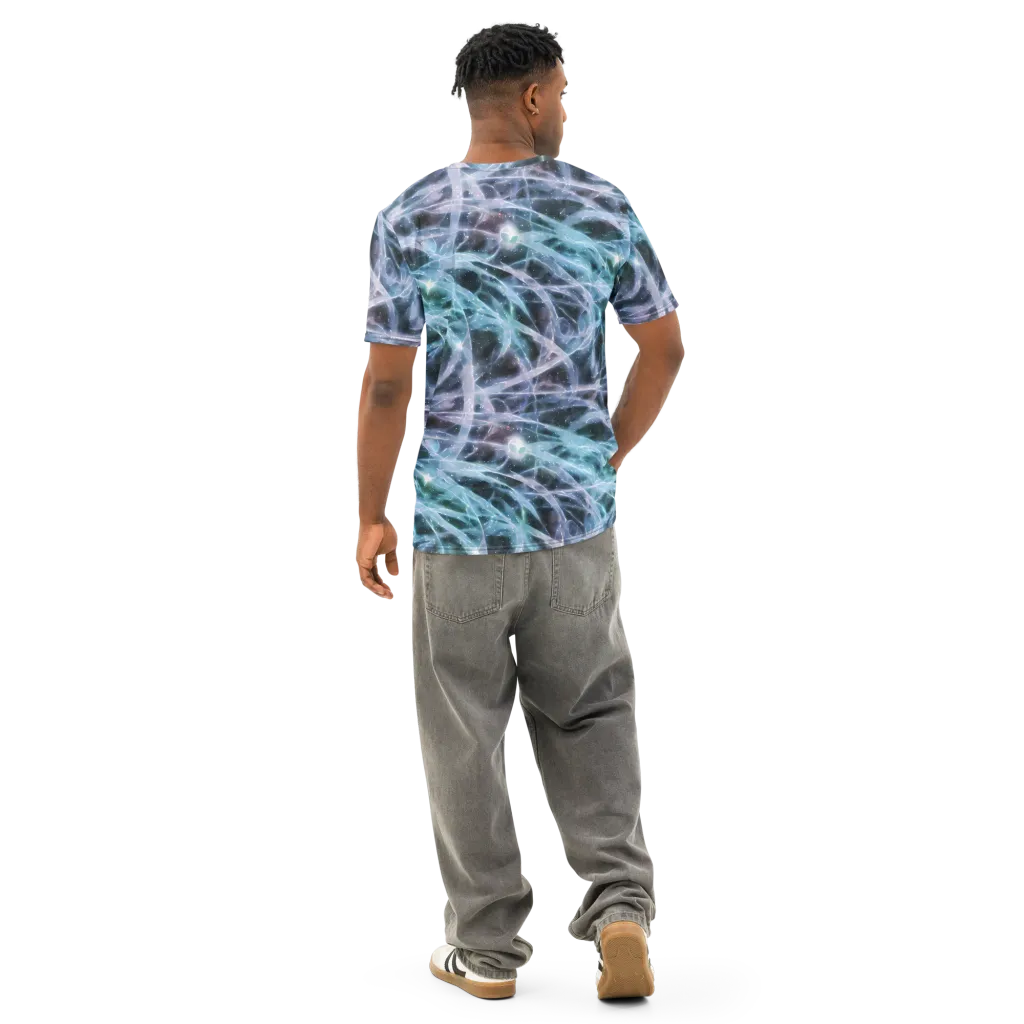 Icelight Drift on Men's Cotton Crew Neck T-Shirt — Back