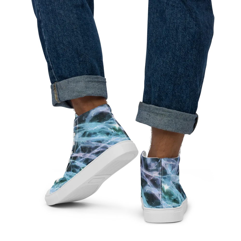 Icelight Drift on Men's High Top Canvas Shoes — Back
