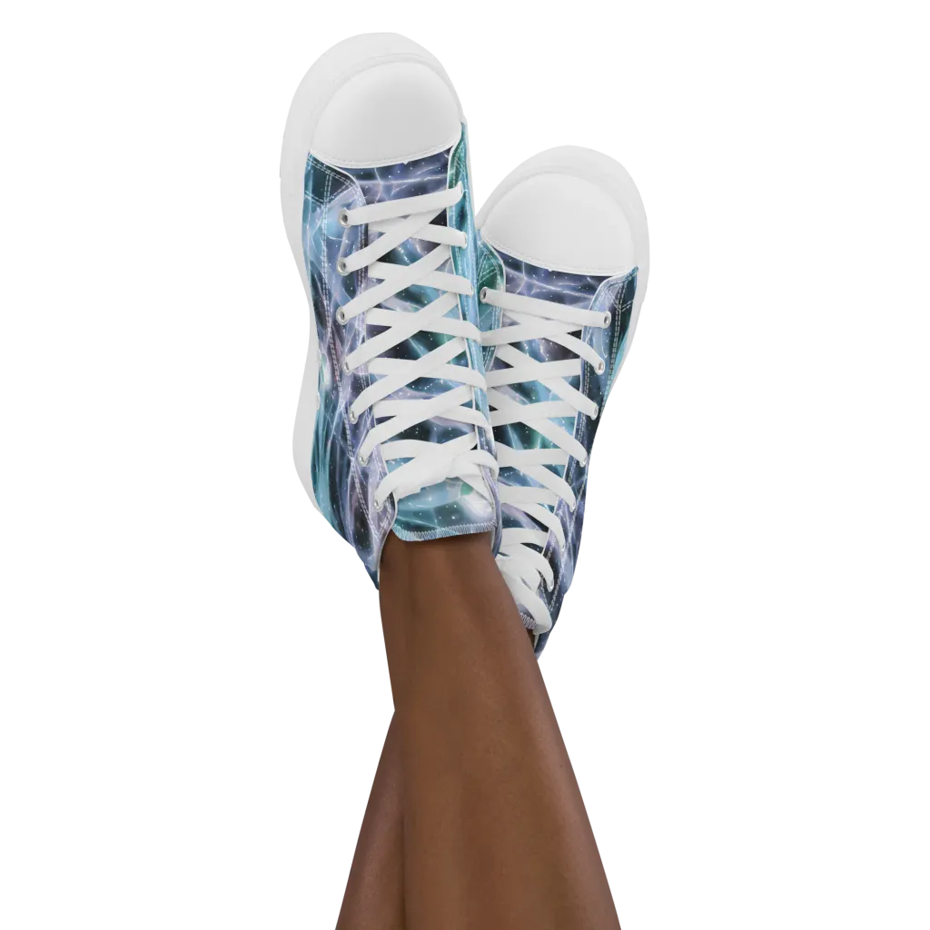 Icelight Drift on Women's High Top Canvas Shoes — Front