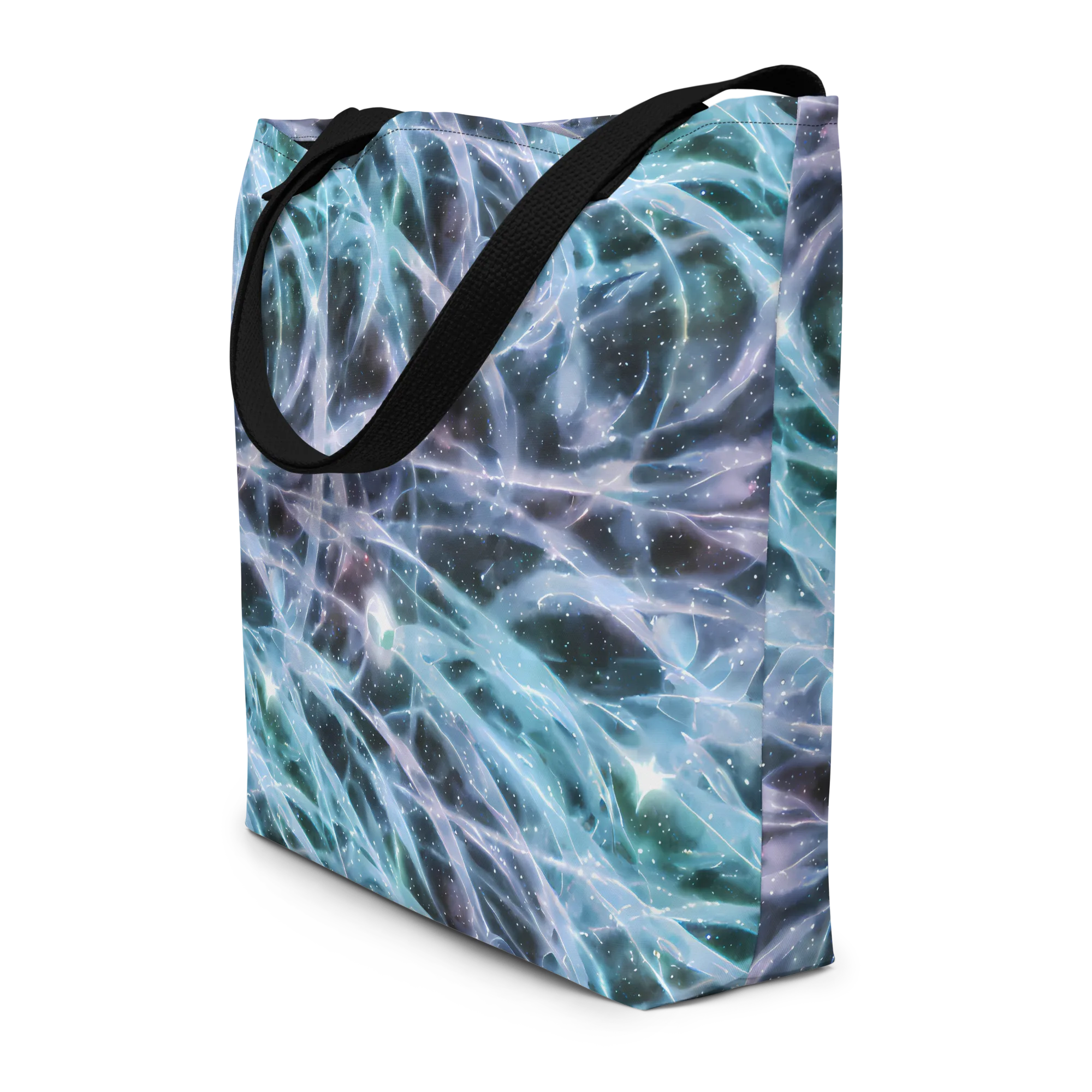 Icelight Drift on Large Tote Bag W/ Pocket — Front