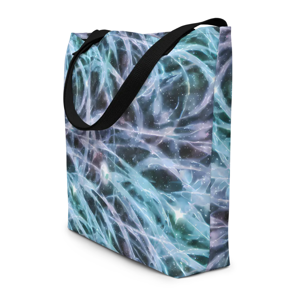 Icelight Drift on Large Tote Bag W/ Pocket — Front