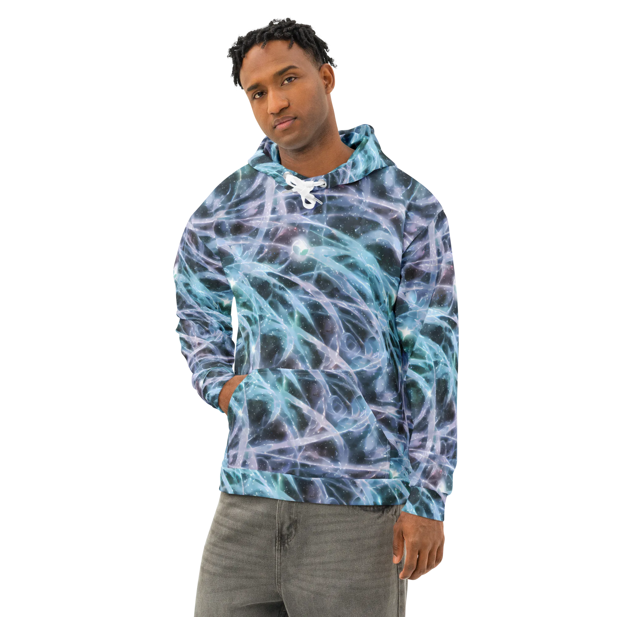 Icelight Drift on Cotton Hoodie — Left Front