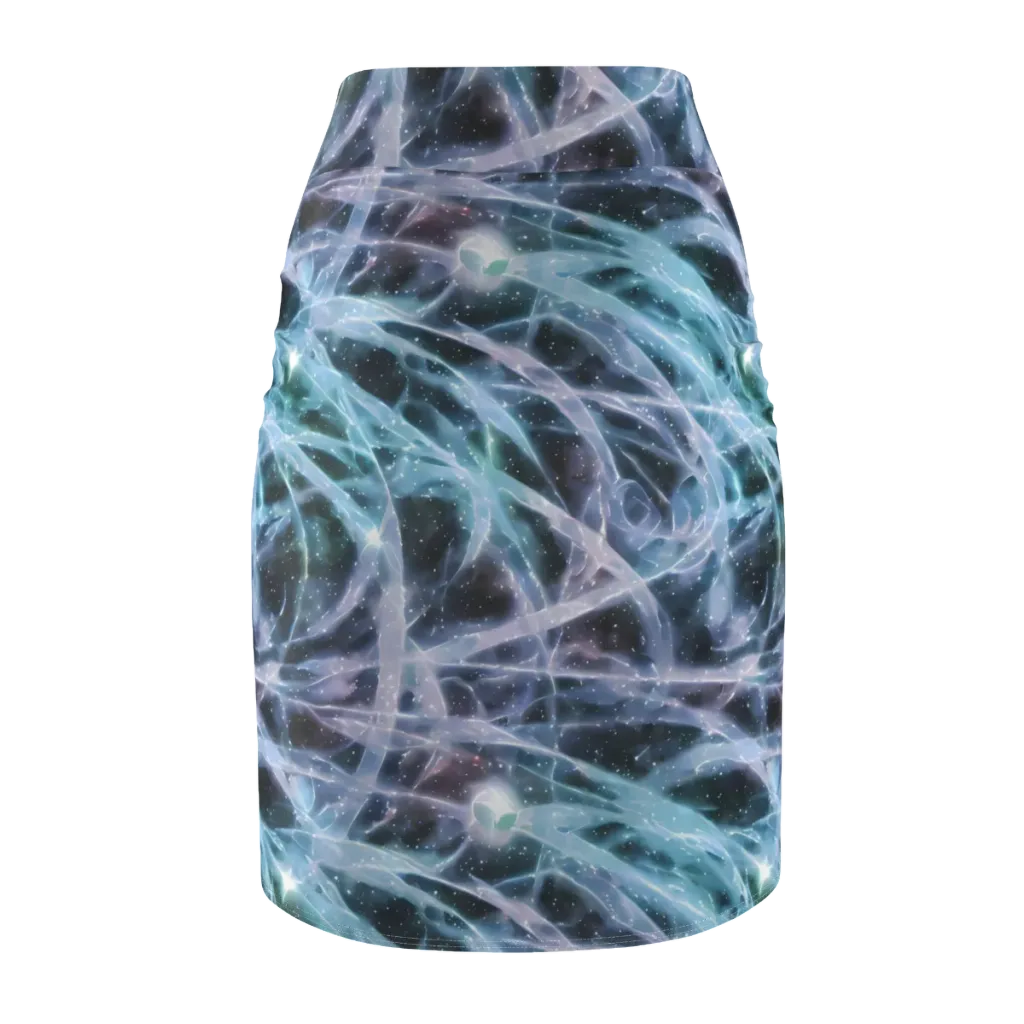 Icelight Drift on Pencil Skirt — Back