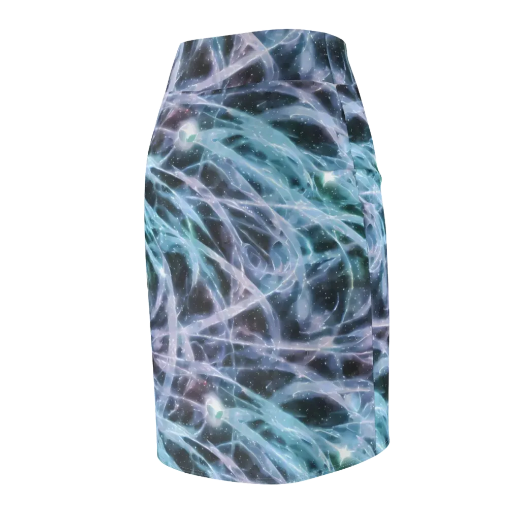Icelight Drift on Pencil Skirt — Back Side