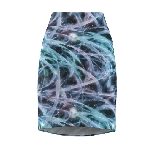 Icelight Drift on a Pencil Skirt