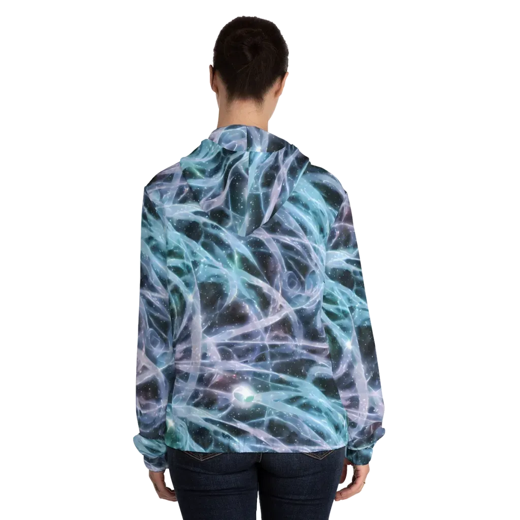 Icelight Drift on Women's Full-Zip Hoodie — Back On Person